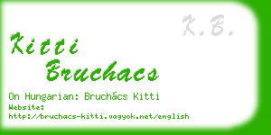 kitti bruchacs business card